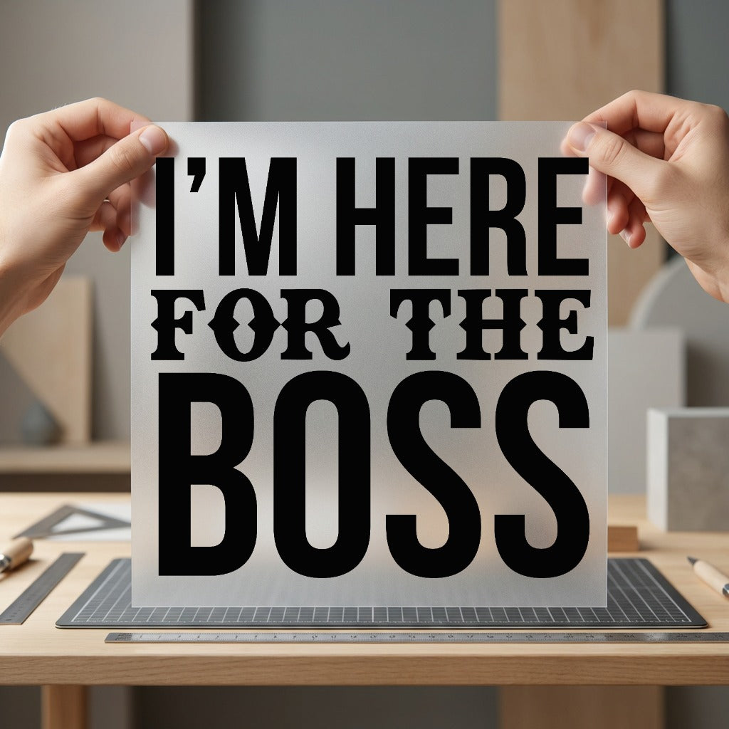Here Boss Bold Statement Funny Sarcastic Ready to Press DTF Transfer for Dtf