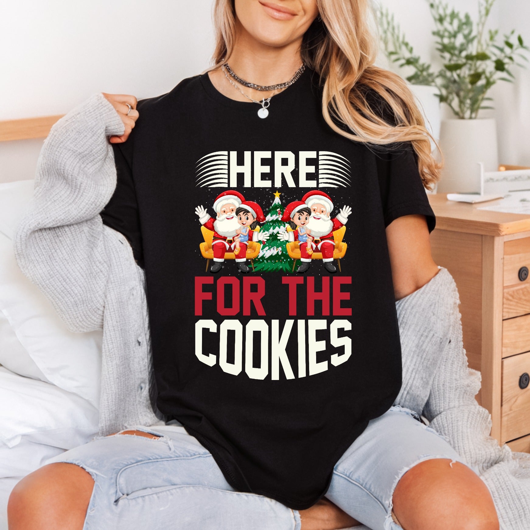 Here Cookies Christmas Diy Christmas Funny Ready to Press DTF Transfer for Dtf