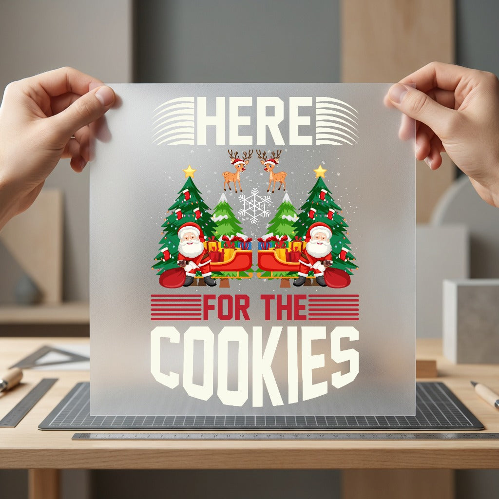 Here Cookies Christmas Diy Christmas Funny Ready to Press DTF Transfer for Dtf