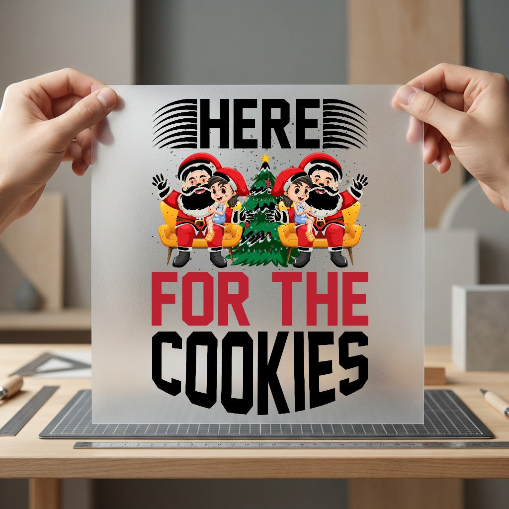 Here Cookies Christmas Diy Christmas Funny Ready to Press DTF Transfer for Dtf