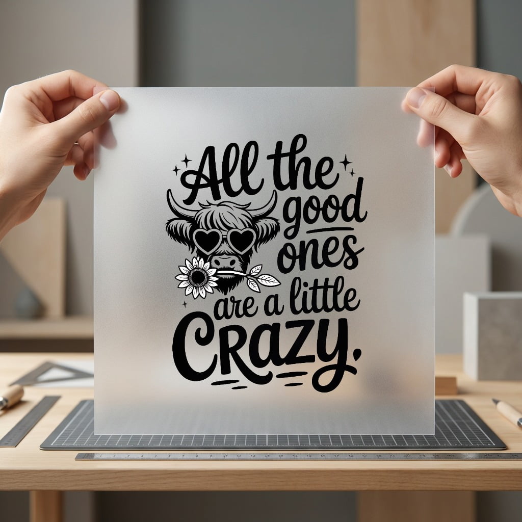 Highland Cow Crazy Quirky Funny Sarcastic Ready to Press DTF Transfer for Dtf