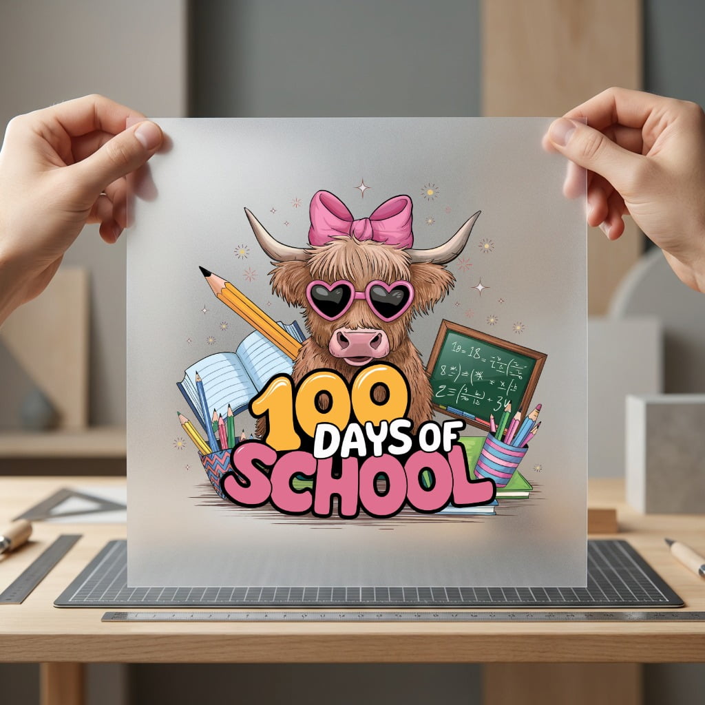 Highland Cow Days School Funny Ready to Press DTF Transfer for Dtf