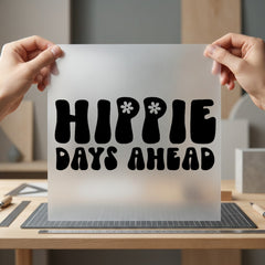 Hippie Days Ahead Retro Vintage Retro Ready to Press DTF Transfer for Dtf