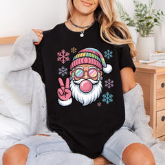 Hippie Santa Rainbow Retro Christmas Retro Ready to Press DTF Transfer for Dtf