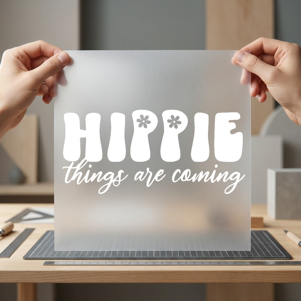 Hippie Things Coming Retro Vintage Retro Ready to Press DTF Transfer for Dtf
