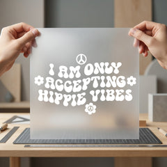 Hippie Vibes Retro Groovy Retro Boho Ready to Press DTF Transfer for Dtf