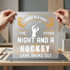 Hockey Game Broke Out Winter Retro Ready to Press DTF Transfer for Dtf