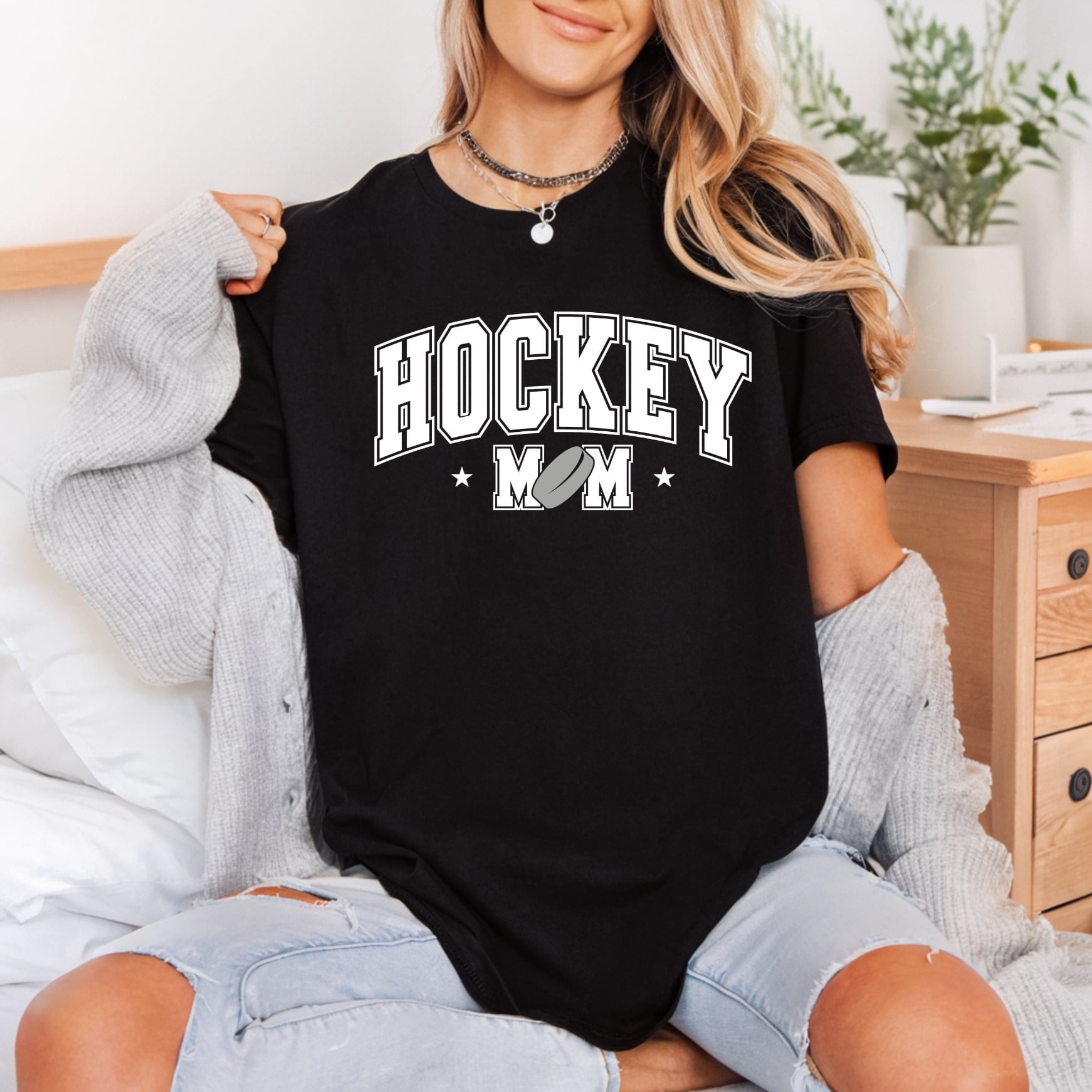 Hockey Mom Arch Sports Winter Mom Ready to Press DTF Transfer for Dtf