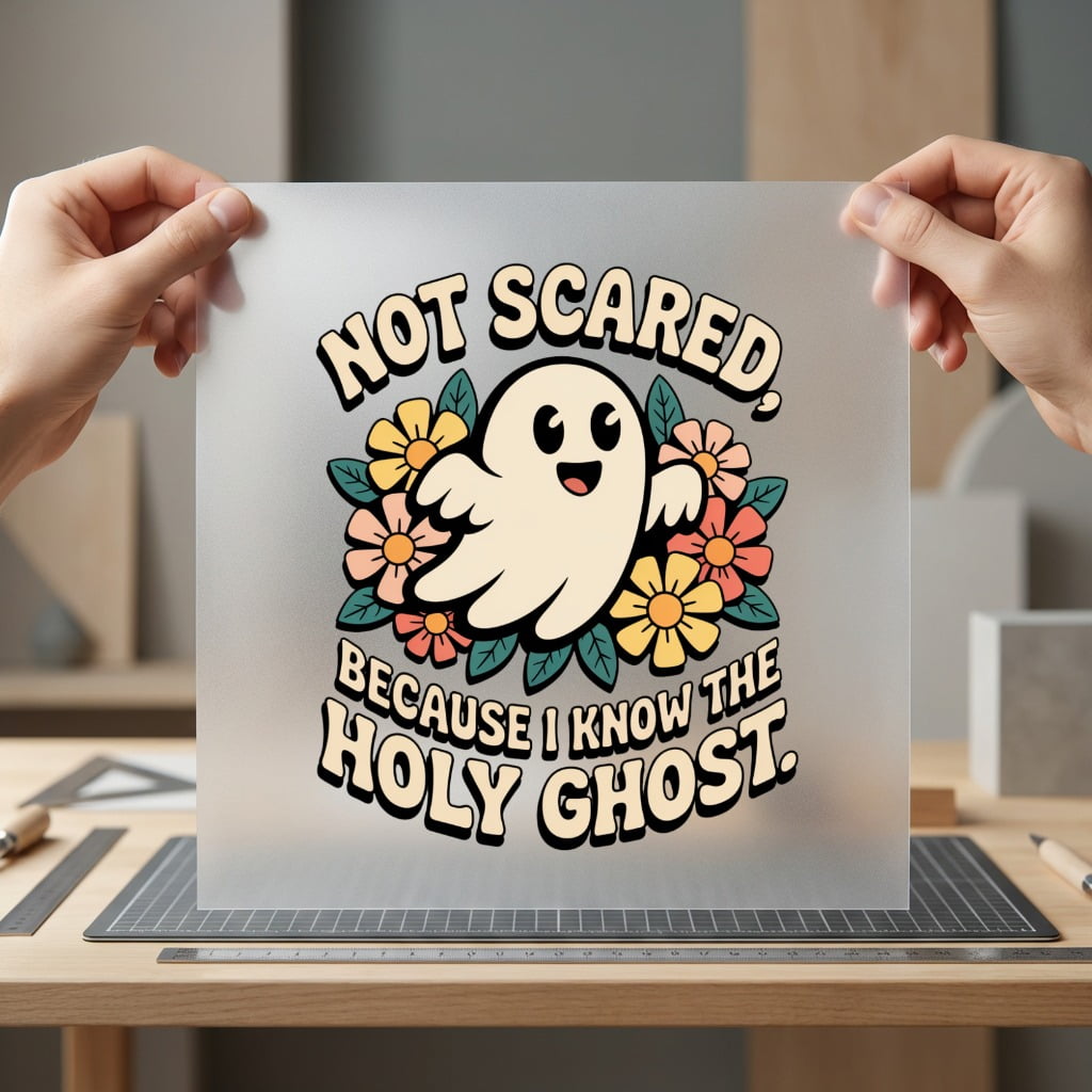 Holy Ghost Smiling Retro Christian Faith Ready to Press DTF Transfer for Dtf