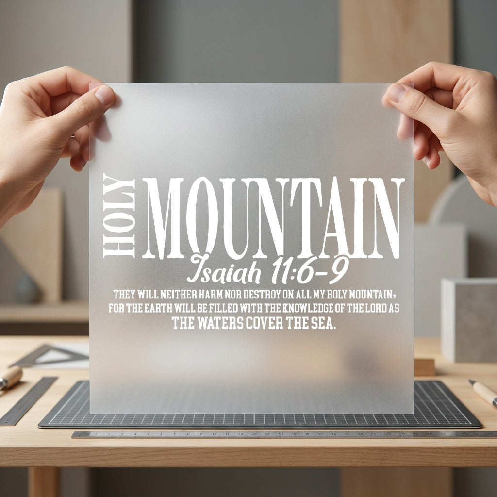 Holy Mountain Isaiah 6-9 Christian Faith Ready to Press DTF Transfer for Dtf