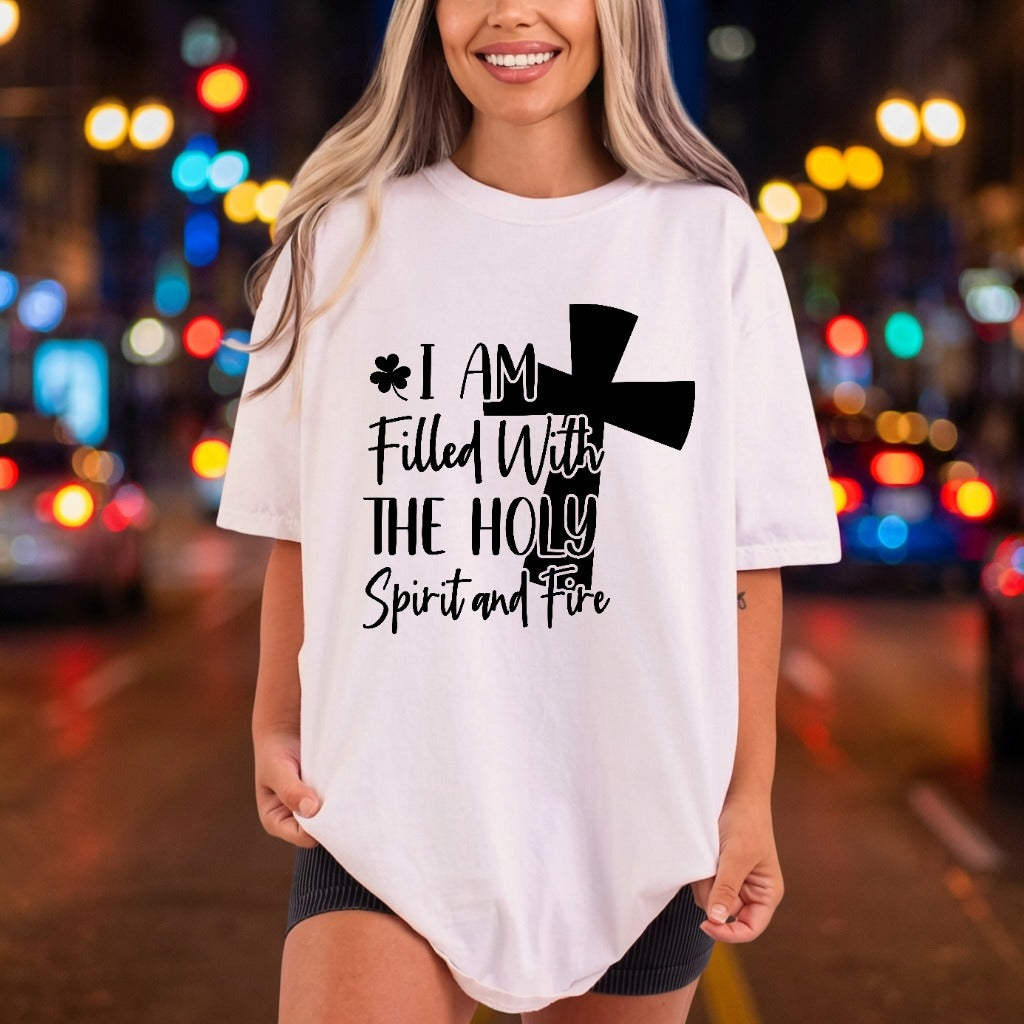 Holy Spirit Fire Script Christian Faith Ready to Press DTF Transfer for Dtf