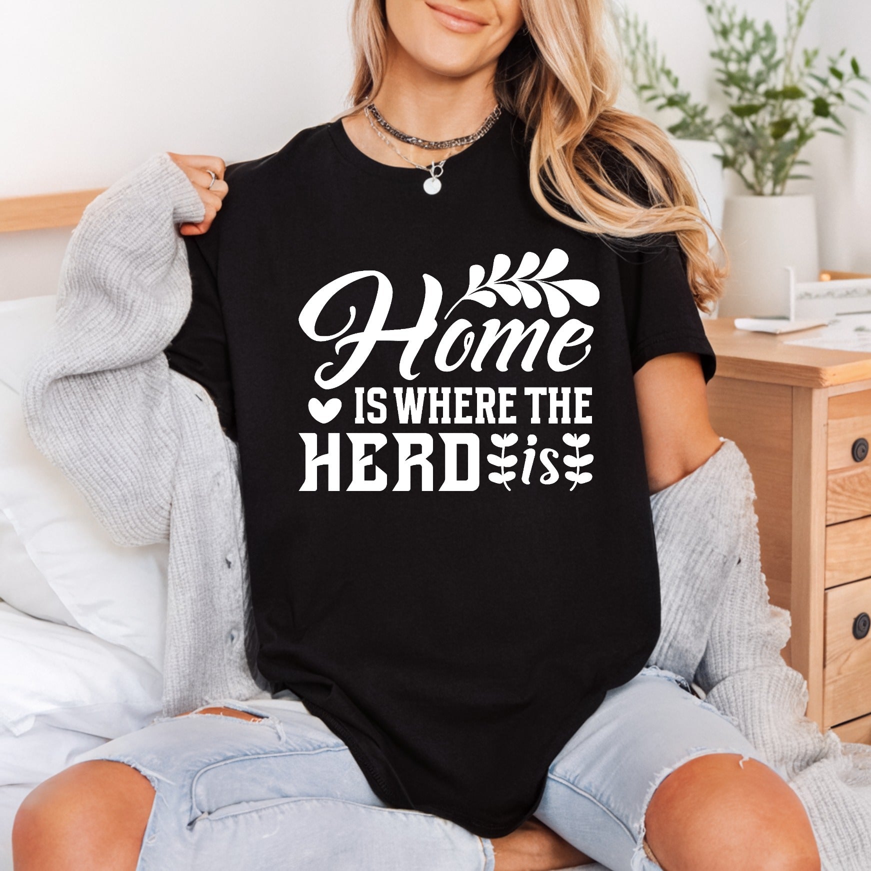 Home Where Herd Farmhouse Usa Country Ready to Press DTF Transfer for Dtf