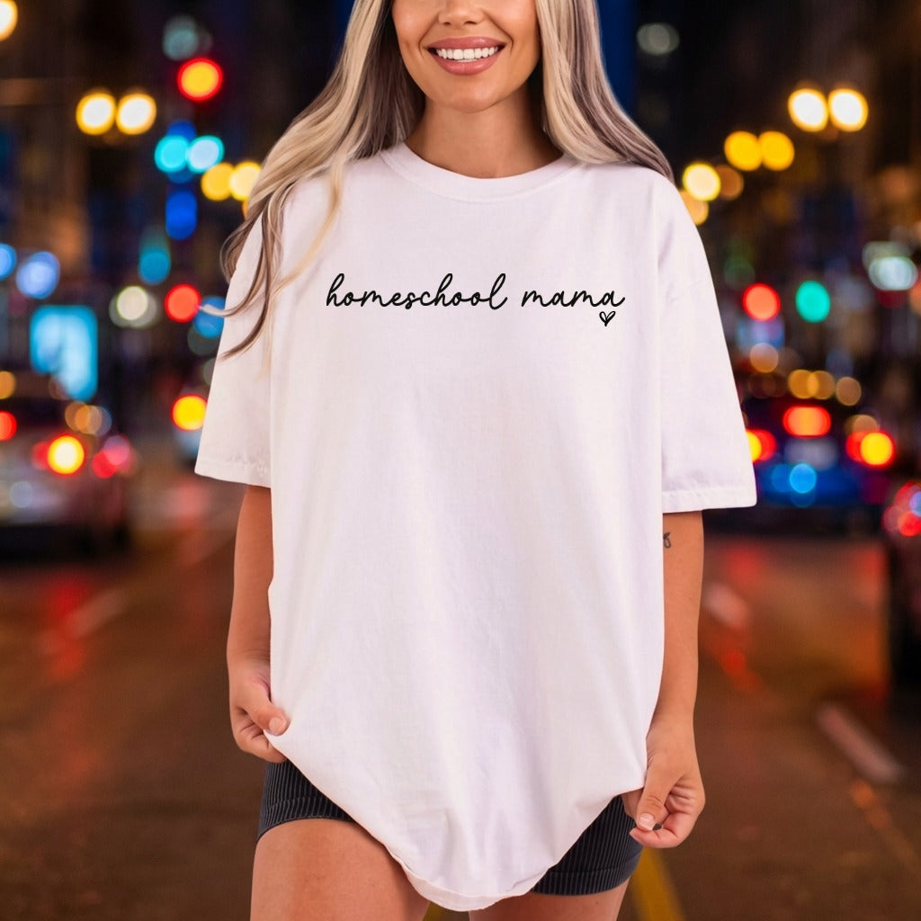 Homeschool Mama Heart Script Mom Teacher Ready to Press DTF Transfer for Dtf