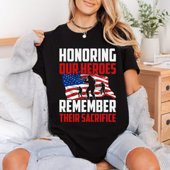 Honoring Heroes Patriotic Diy Patriotic Usa Ready to Press DTF Transfer for Dtf