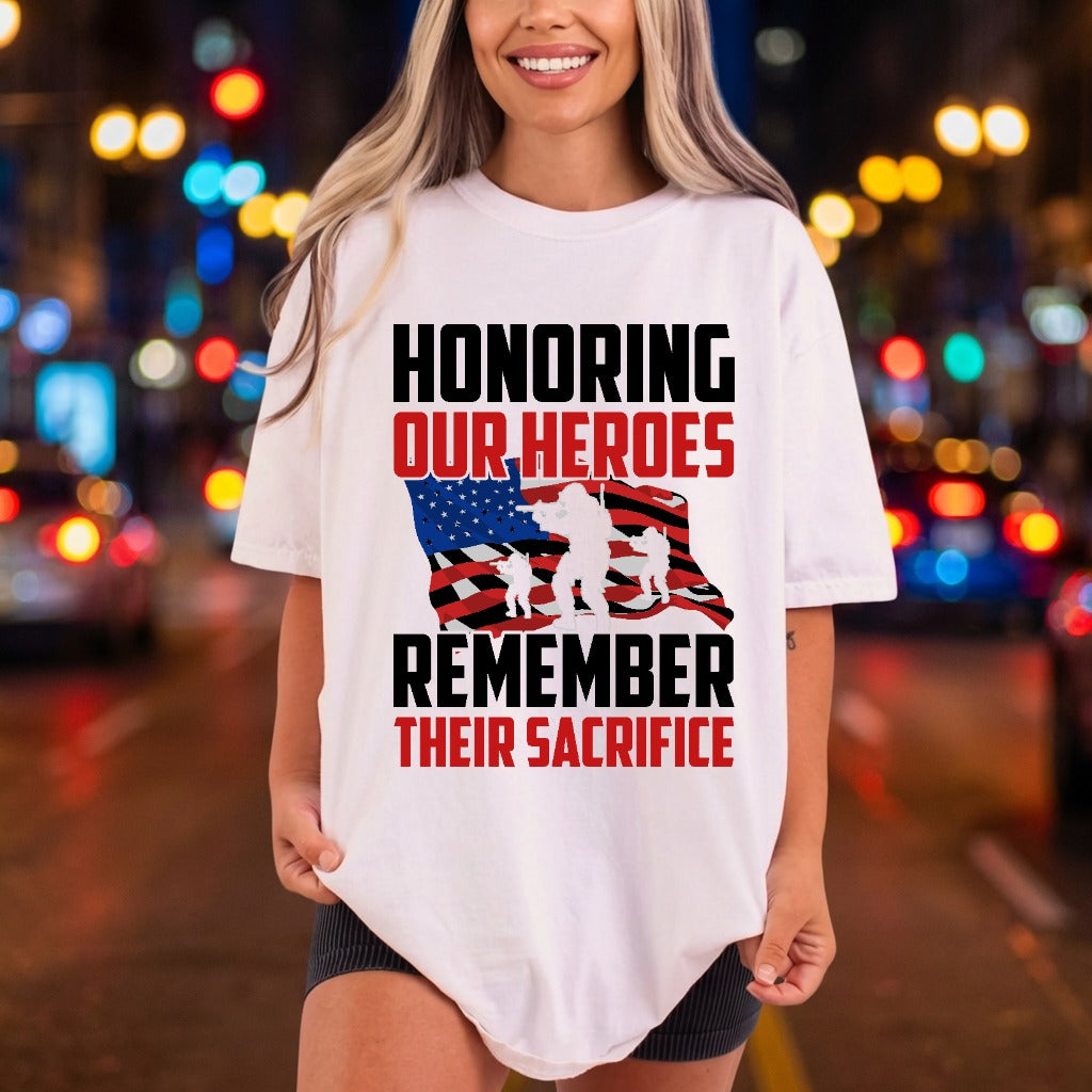 Honoring Heroes Patriotic Diy Patriotic Usa Ready to Press DTF Transfer for Dtf