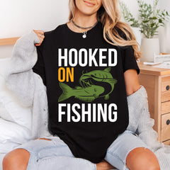 Hooked Fishing Angler Diy Dad Fishing Ready to Press DTF Transfer for Dtf