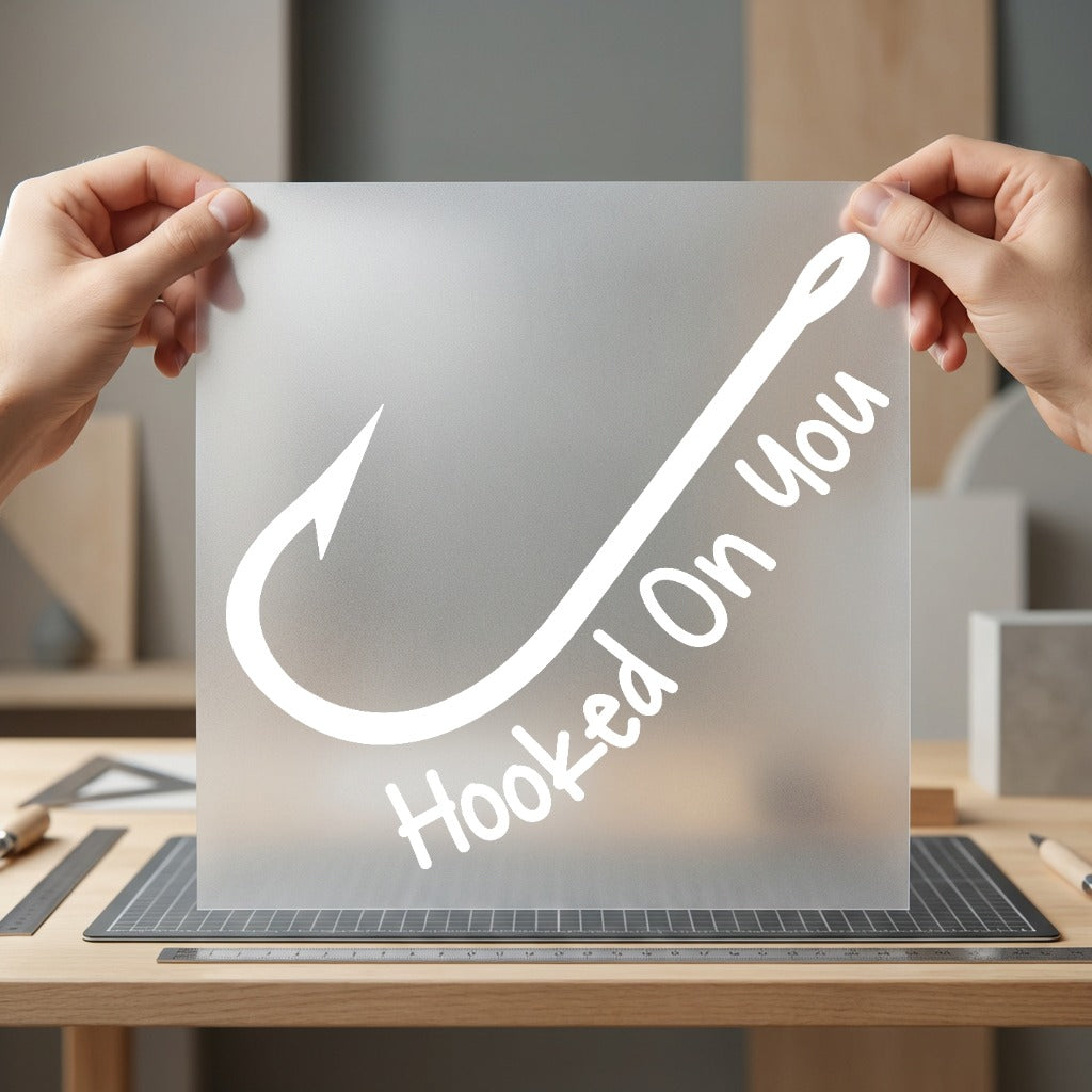 Hooked You Fishing Hook Valentine Aesthetic Ready to Press DTF Transfer for Dtf