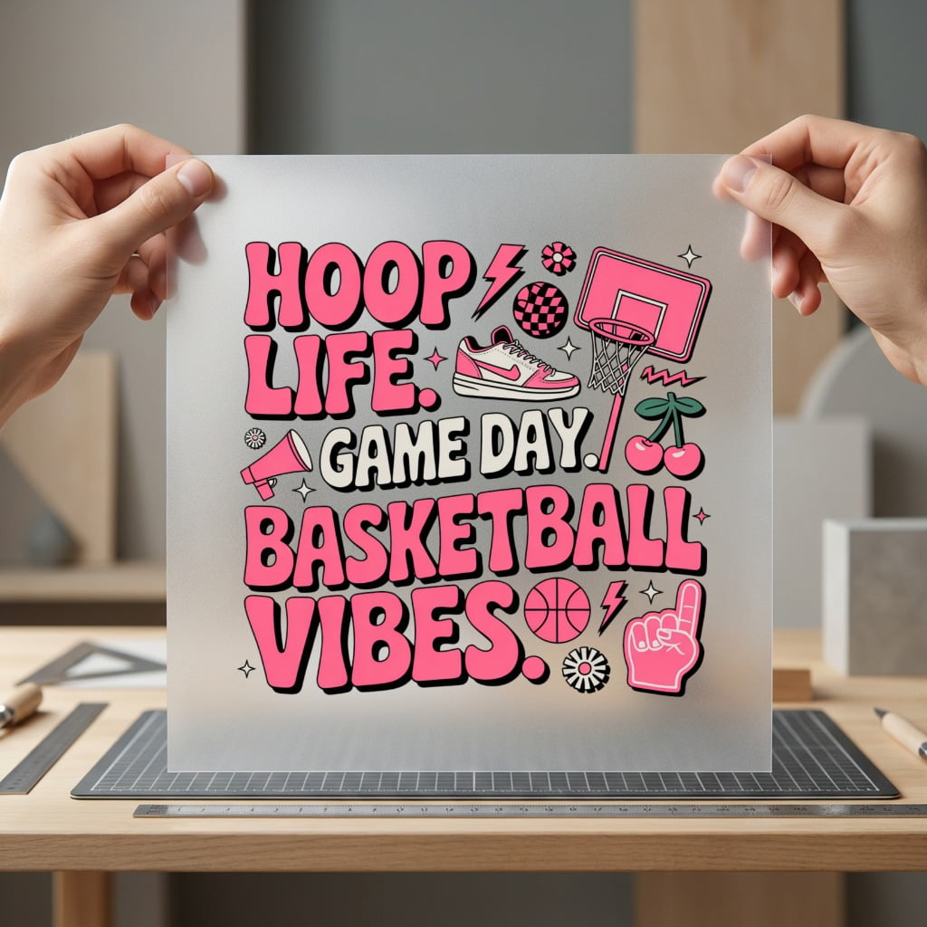 Hoop Life Basketball Vibes Retro Fitness Ready to Press DTF Transfer for Dtf