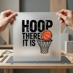 Hoop There Basketball Sports Vintage Retro Ready to Press DTF Transfer for Dtf