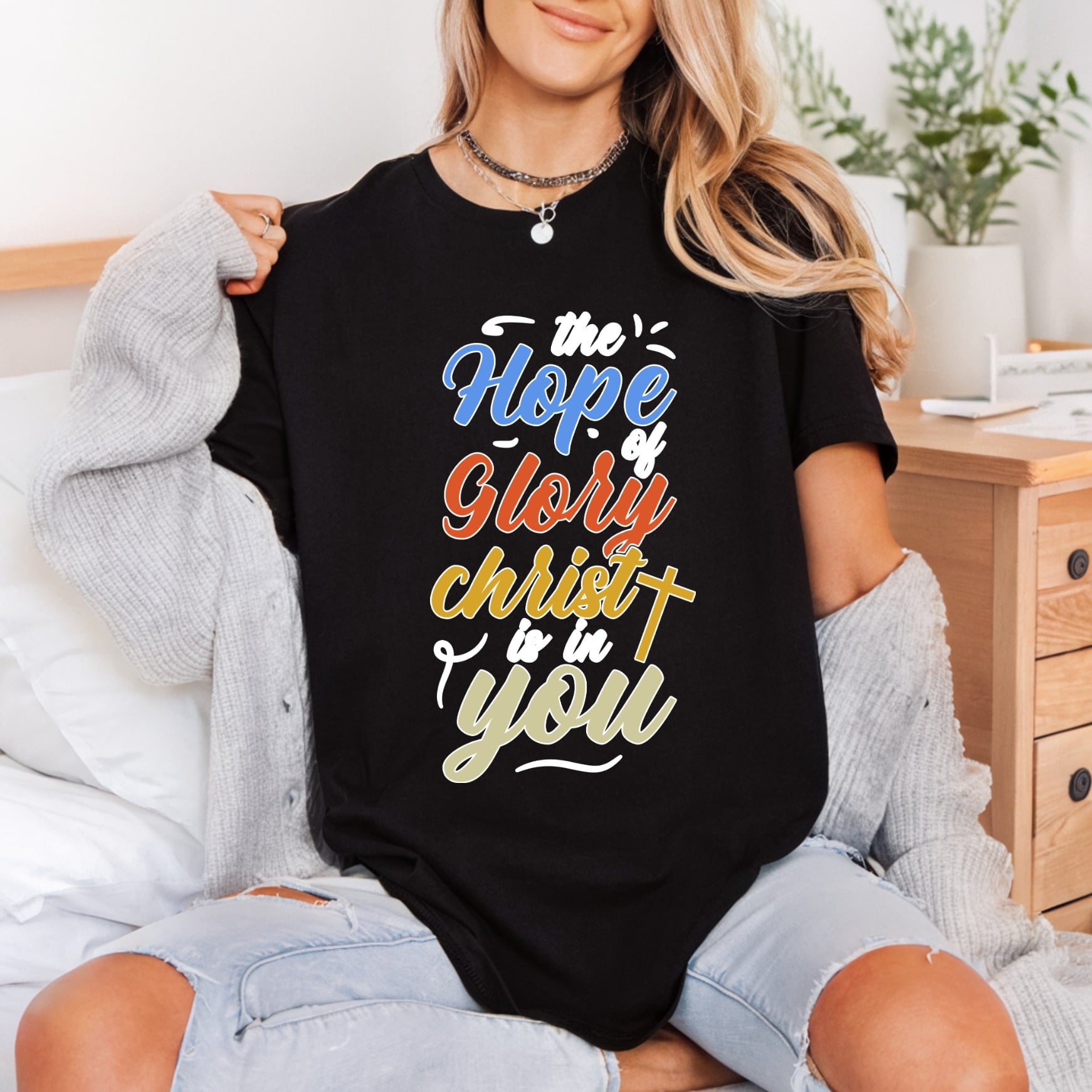 Hope Glory Christ You Christian Faith Ready to Press DTF Transfer for Dtf