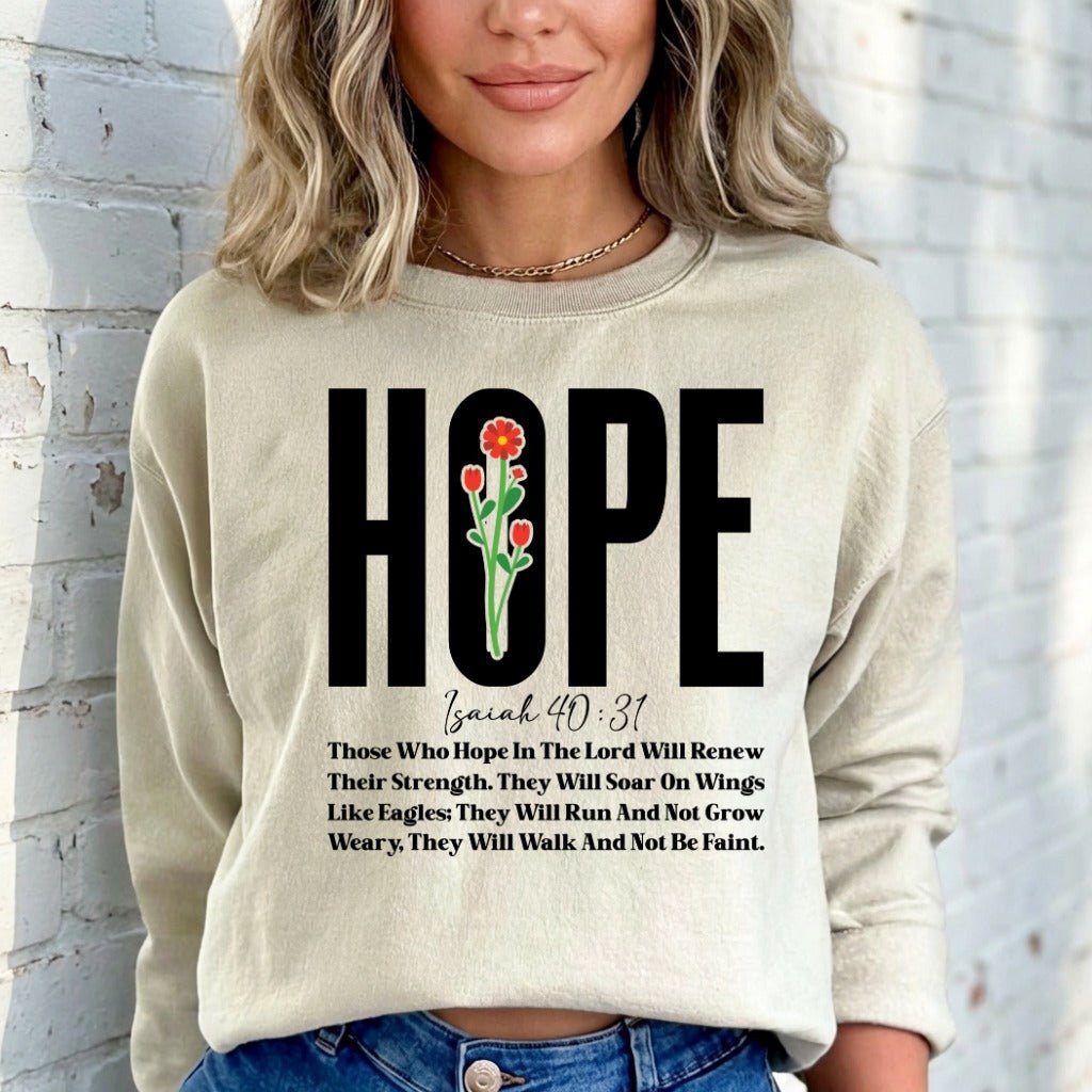 HOPE Isaiah 40:31 | Strength & Faith Sweatshirt - Luckets.com