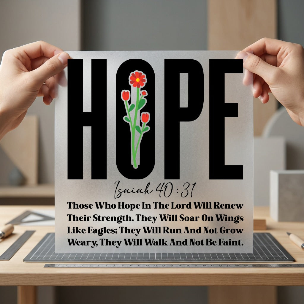 Hope Isaiah Quote Faith-inspired Christian Faith Ready to Press DTF Transfer for Dtf