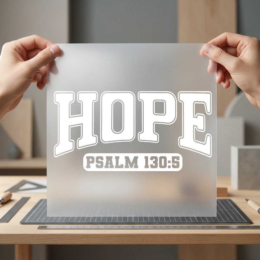 Hope Psalm Collegiate Diy Christian Faith Ready to Press DTF Transfer for Dtf
