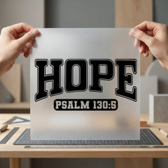 Hope Psalm Collegiate Diy Christian Faith Ready to Press DTF Transfer for Dtf