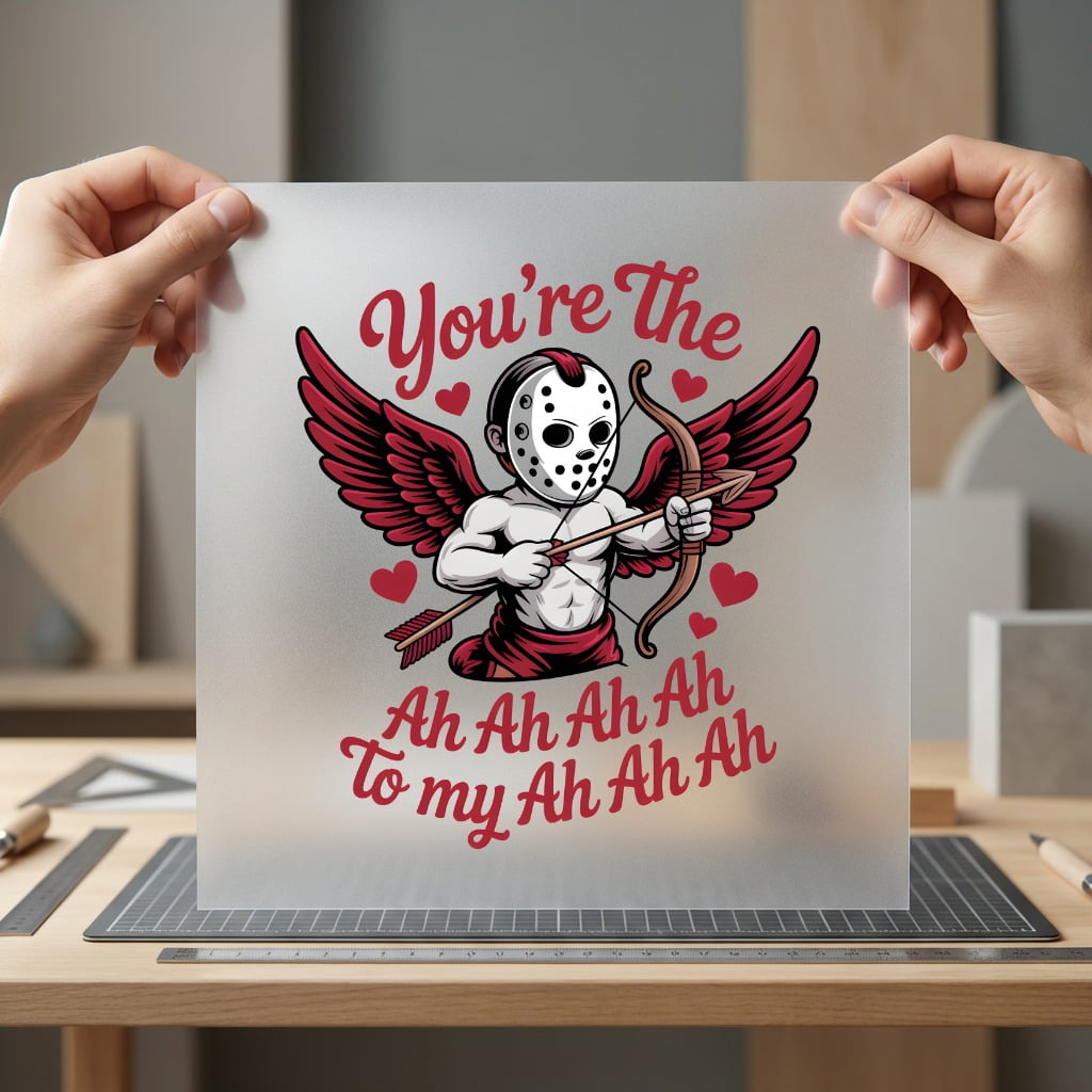 Horror Cupid Valentine Retro Halloween Valentine Ready to Press DTF Transfer for Dtf