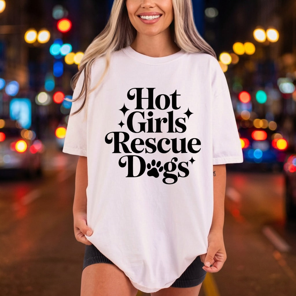 Hot Girls Rescue Dogs Mom Dad Ready to Press DTF Transfer for Dtf