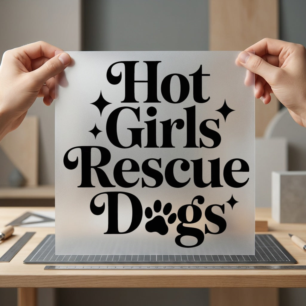 Hot Girls Rescue Dogs Mom Dad Ready to Press DTF Transfer for Dtf