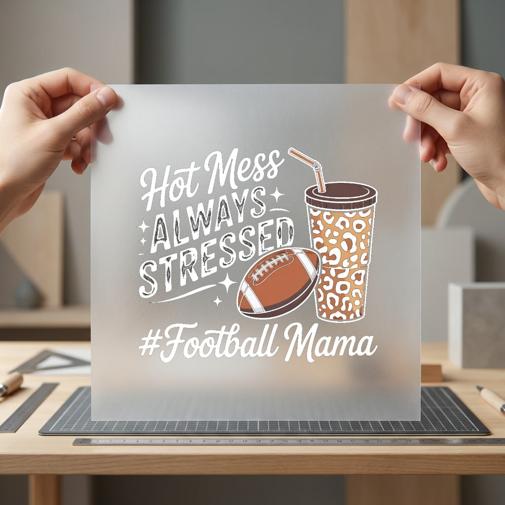 Hot Mess Always Stressed Mom Funny Ready to Press DTF Transfer for Dtf