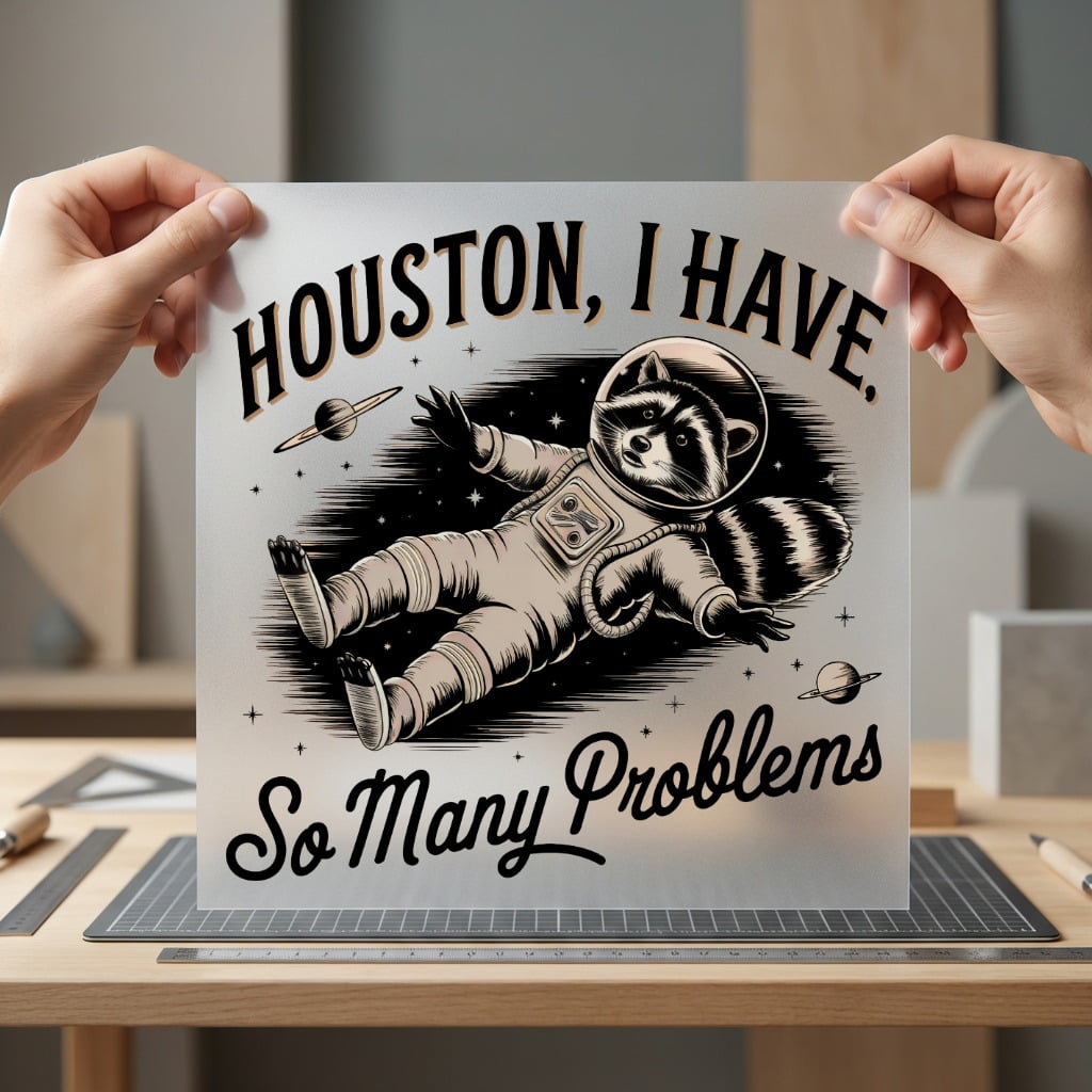 Houston Have Many Problems Funny Retro Ready to Press DTF Transfer for Dtf