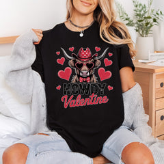 Howdy Valentine Highland Cow Valentine Pet Ready to Press DTF Transfer for Dtf