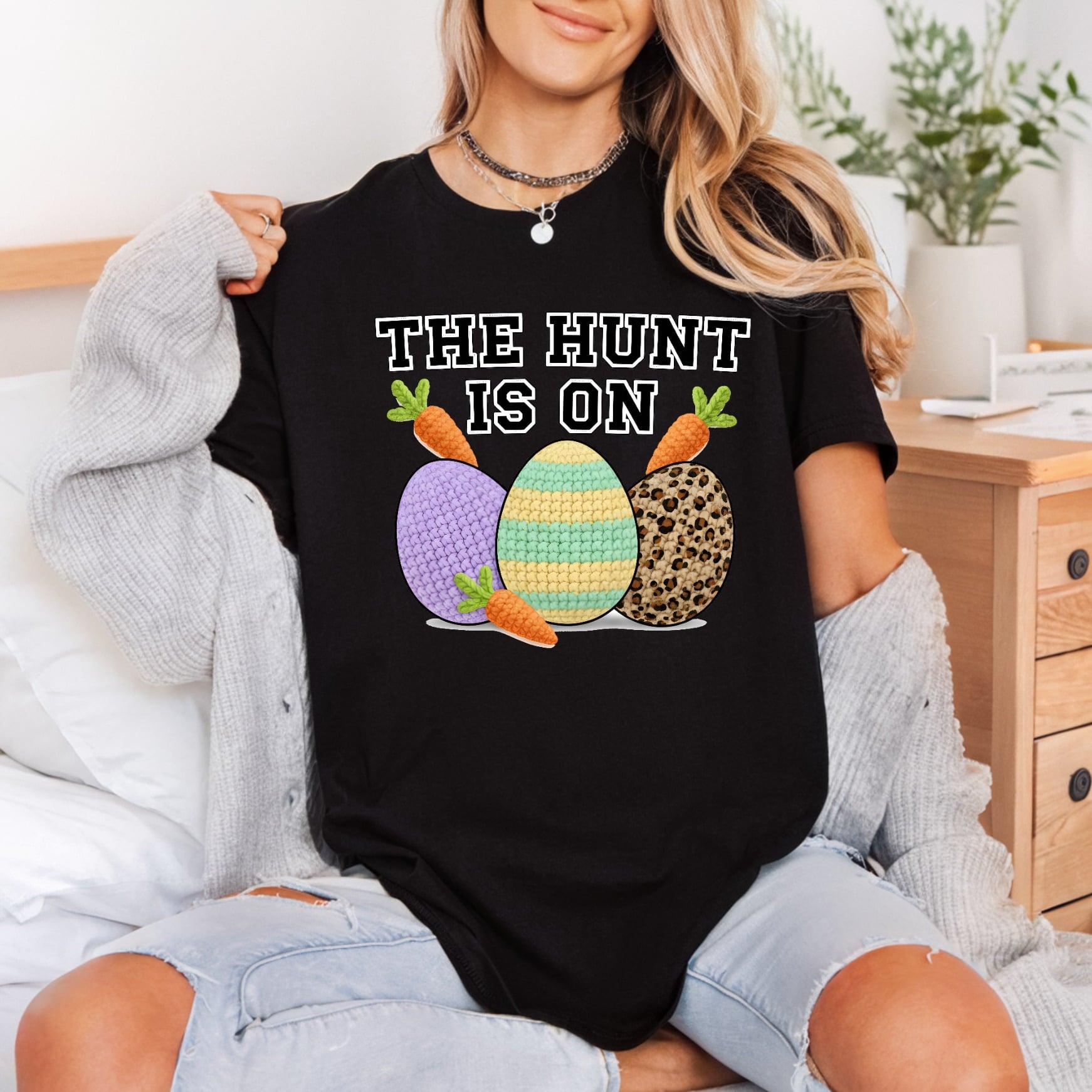 Hunt Eggs Easter Diy Easter Spring Ready to Press DTF Transfer for Dtf