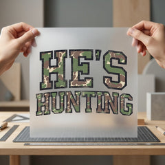 Hunting Camo Diy Usa Vintage Ready to Press DTF Transfer for Dtf