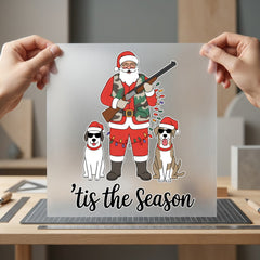 Hunting Santa Dogs Christmas Christmas Mom Ready to Press DTF Transfer for Dtf