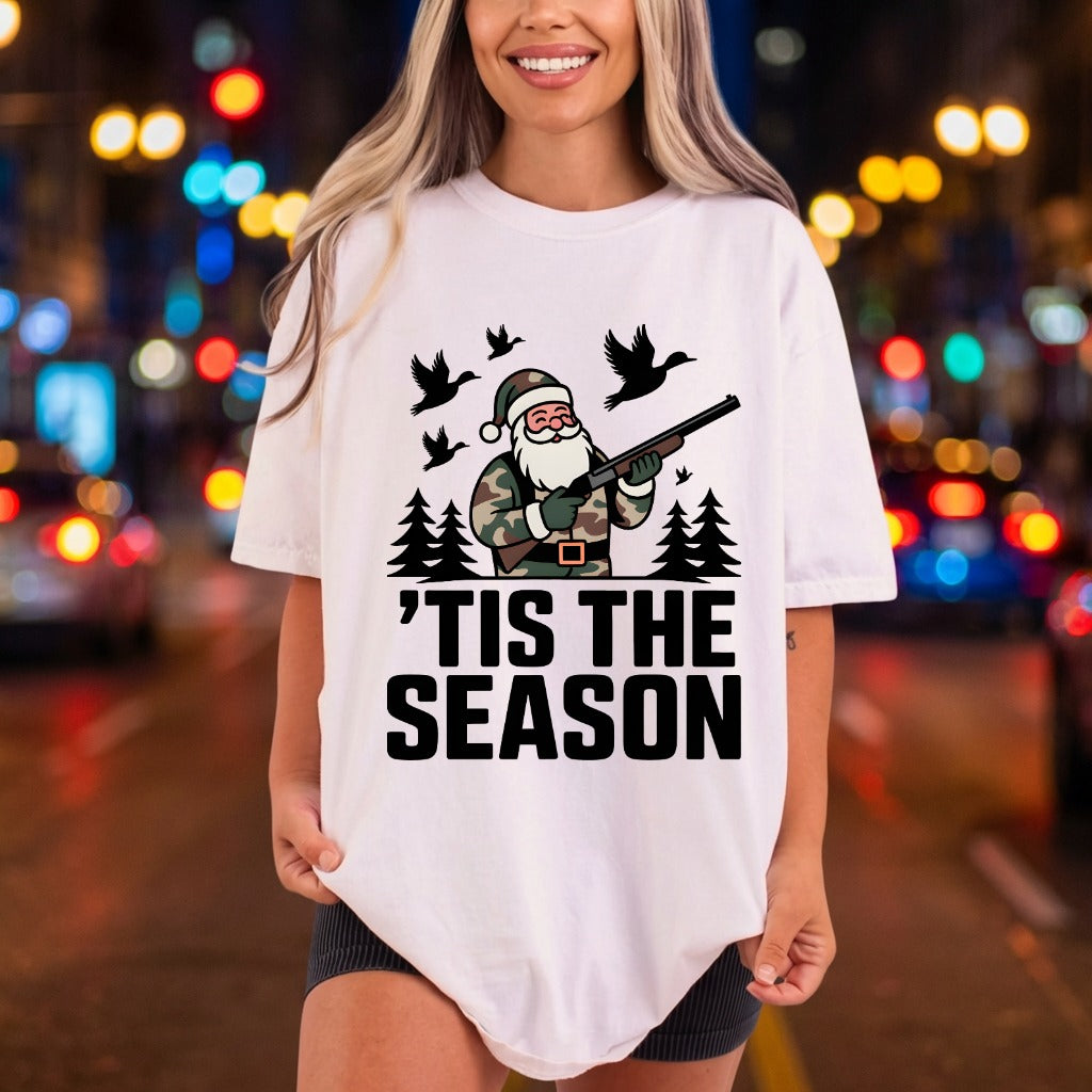 Hunting Santa Tis Season Christmas Dad Ready to Press DTF Transfer for Dtf