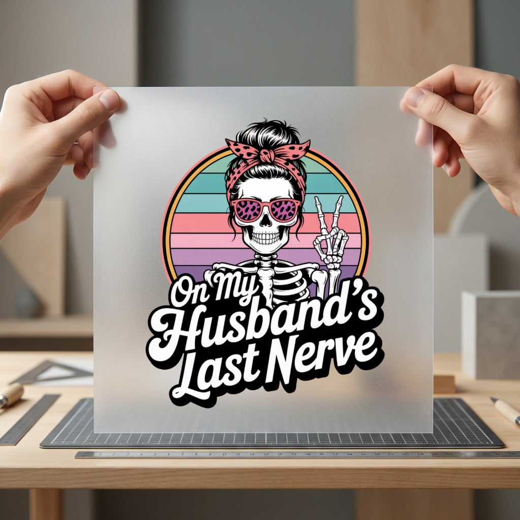 Husband Last Nerve Skeleton Mom Funny Ready to Press DTF Transfer for Dtf