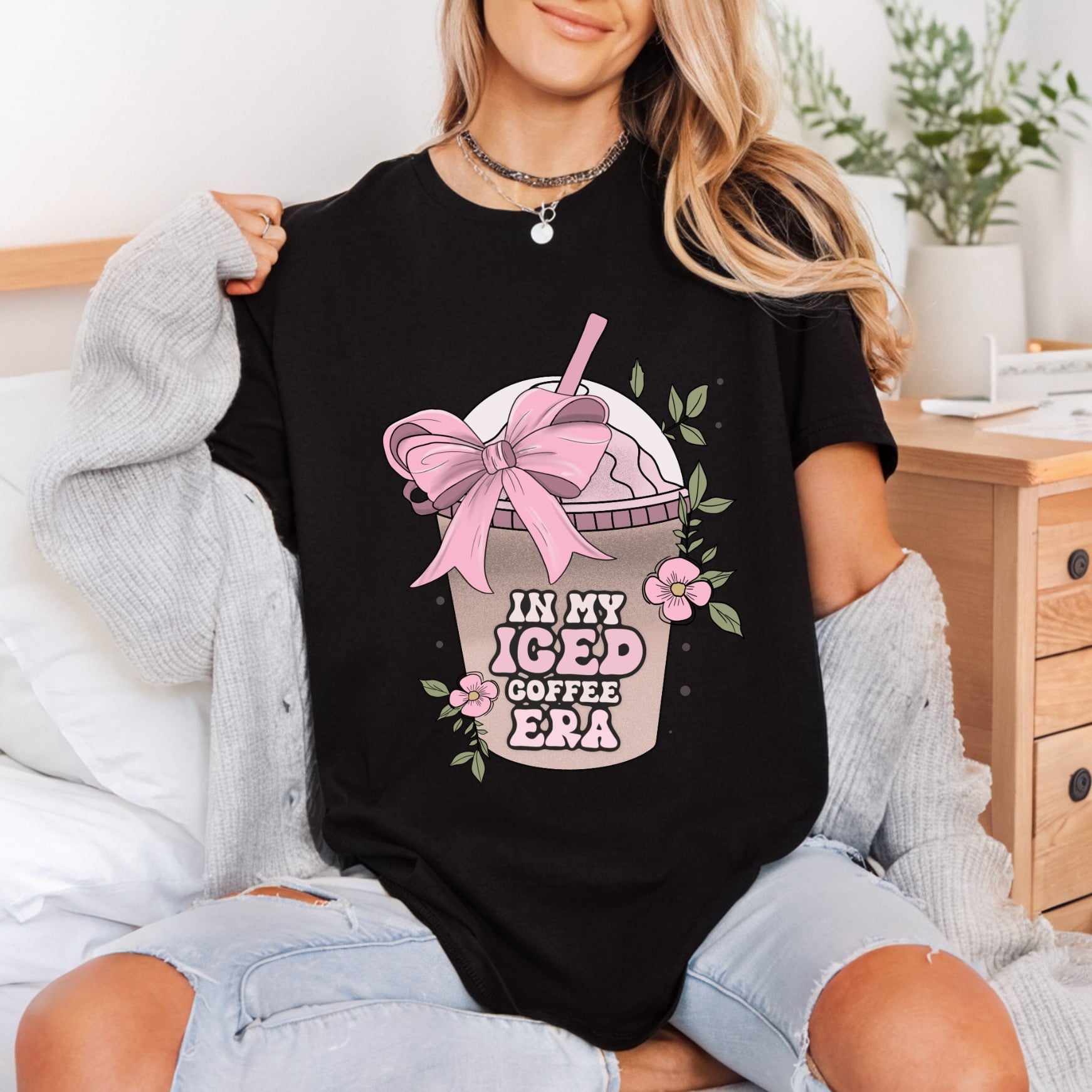 Iced Coffee Era Retro Funny Sarcastic Ready to Press DTF Transfer for Dtf