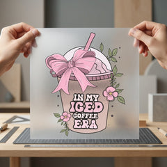 Iced Coffee Era Retro Funny Sarcastic Ready to Press DTF Transfer for Dtf