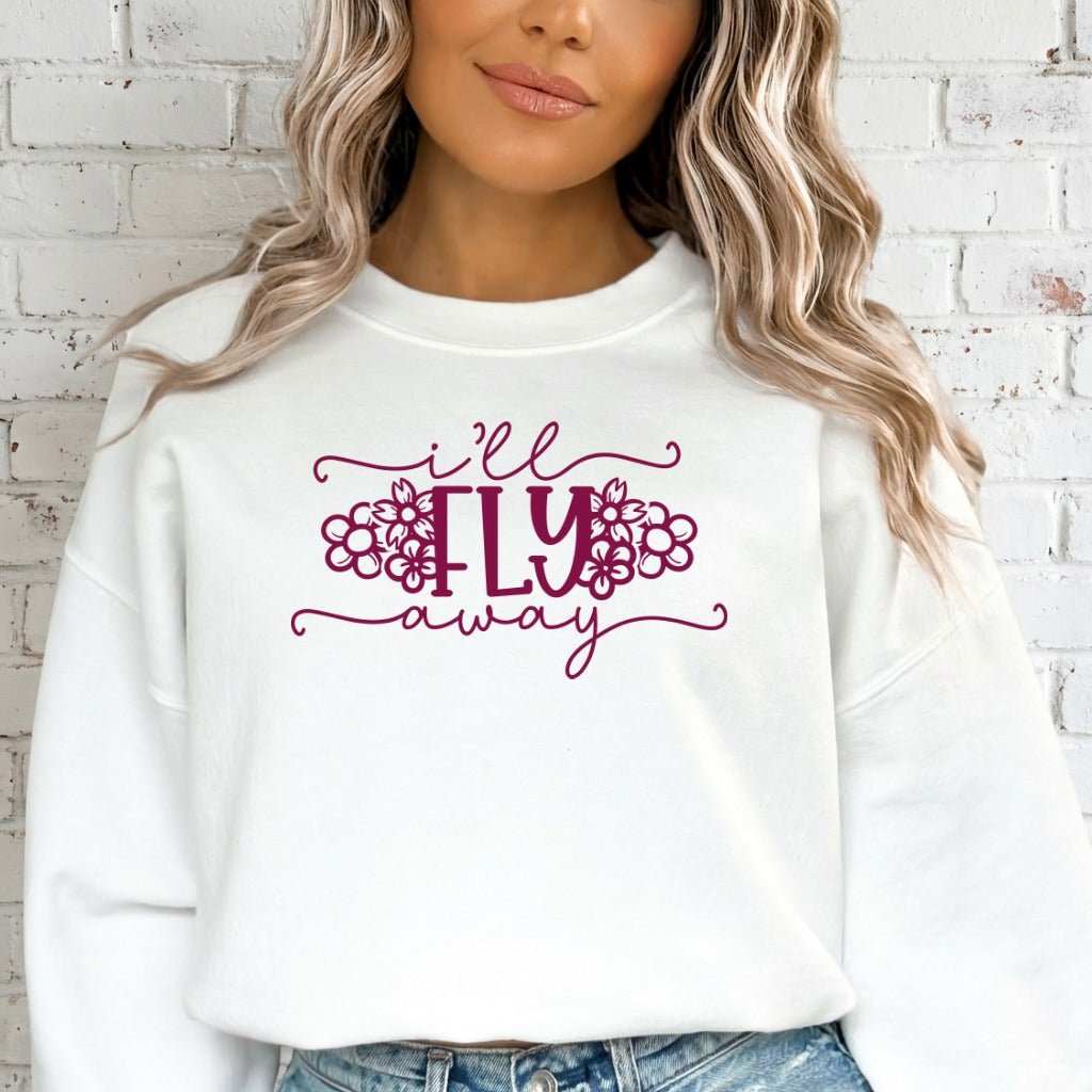 I'll Fly Away | Heavenly Hope & Floral Sweatshirt - Luckets.com