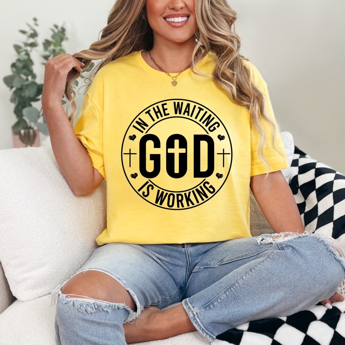 In The Waiting God Is Working | Faithful Assurance Tee - Luckets.com