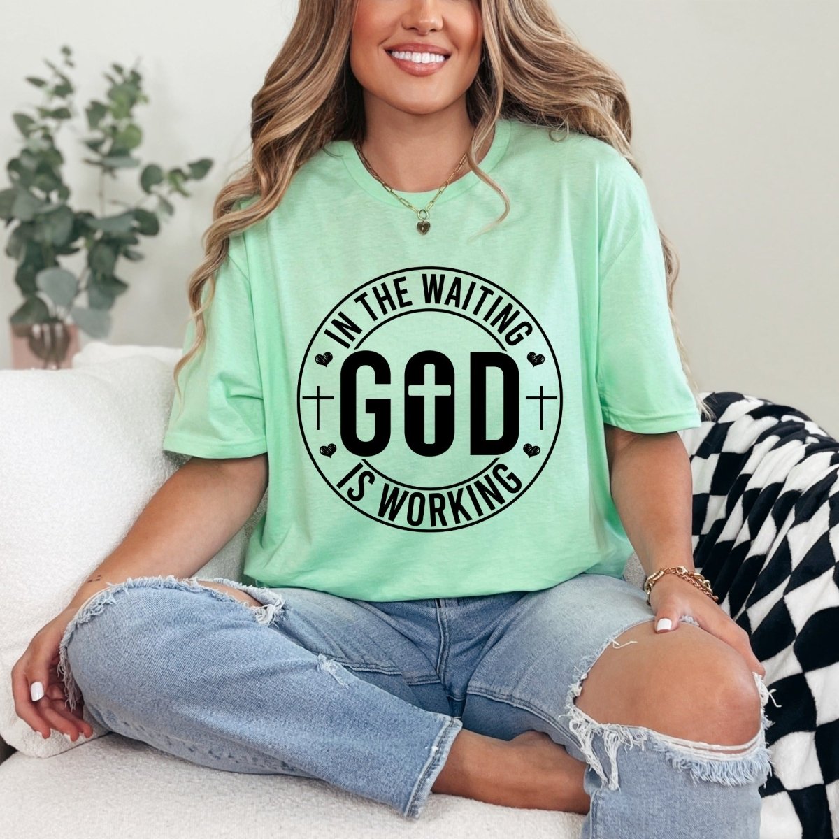 In The Waiting God Is Working | Faithful Assurance Tee - Luckets.com