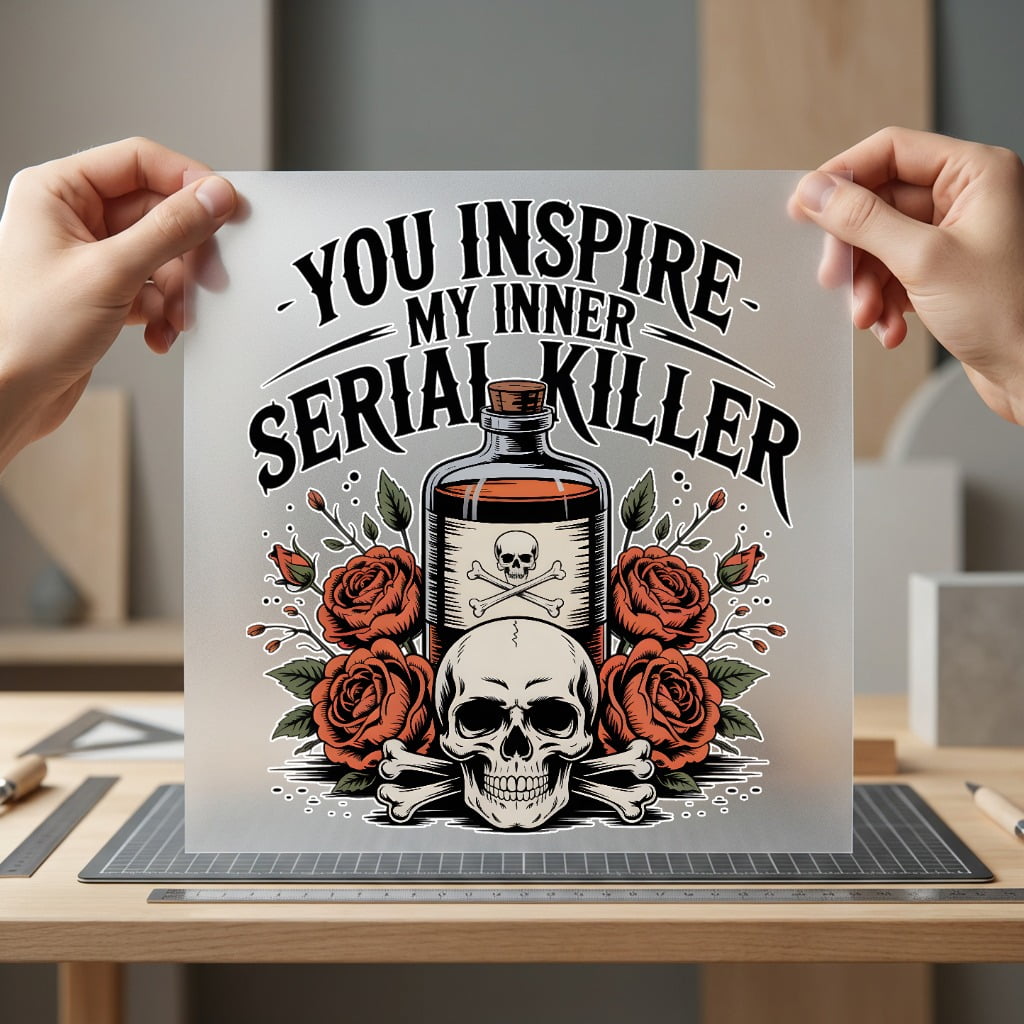 Inner Serial Killer Quote Halloween Vintage Ready to Press DTF Transfer for Dtf