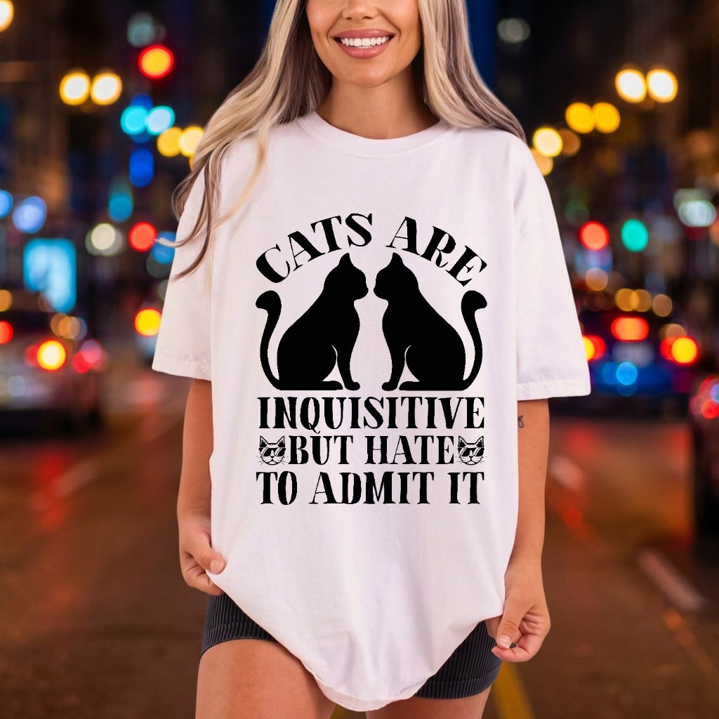 Inquisitive Cats Quote Humorous Mom Dad Ready to Press DTF Transfer for Dtf