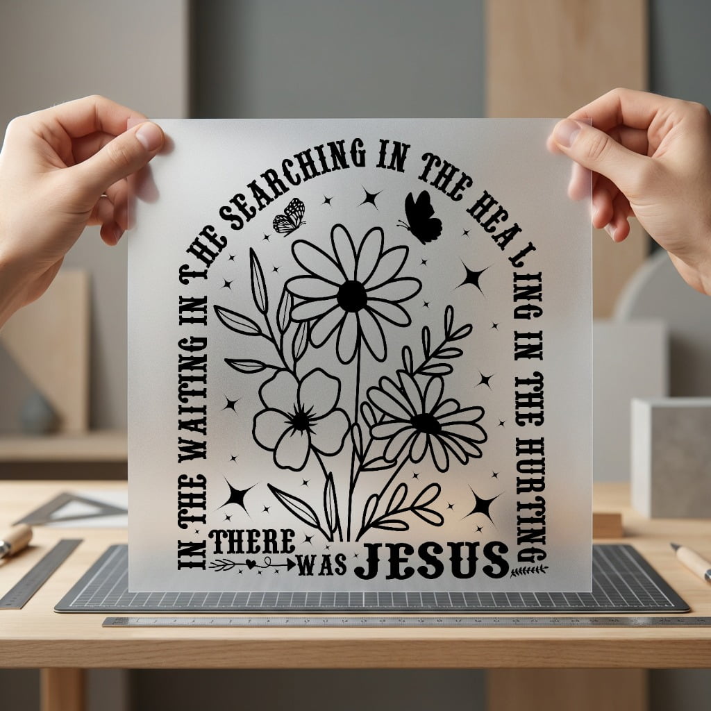 Inspiring Floral There Was Christian Faith Ready to Press DTF Transfer for Dtf