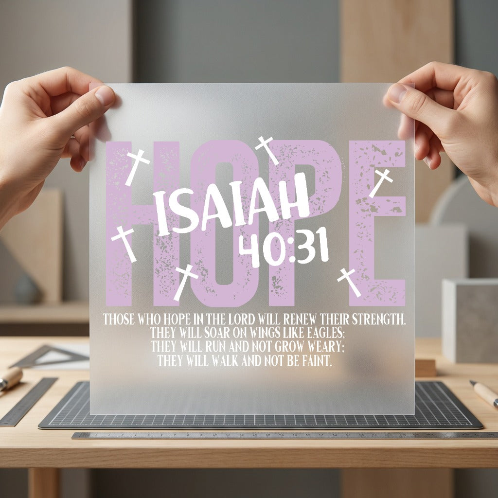 Isaiah Hope Scripture Faith-based Christian Faith Ready to Press DTF Transfer for Dtf