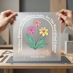 Isaiah Scripture Flowers Christian Christian Faith Ready to Press DTF Transfer for Dtf