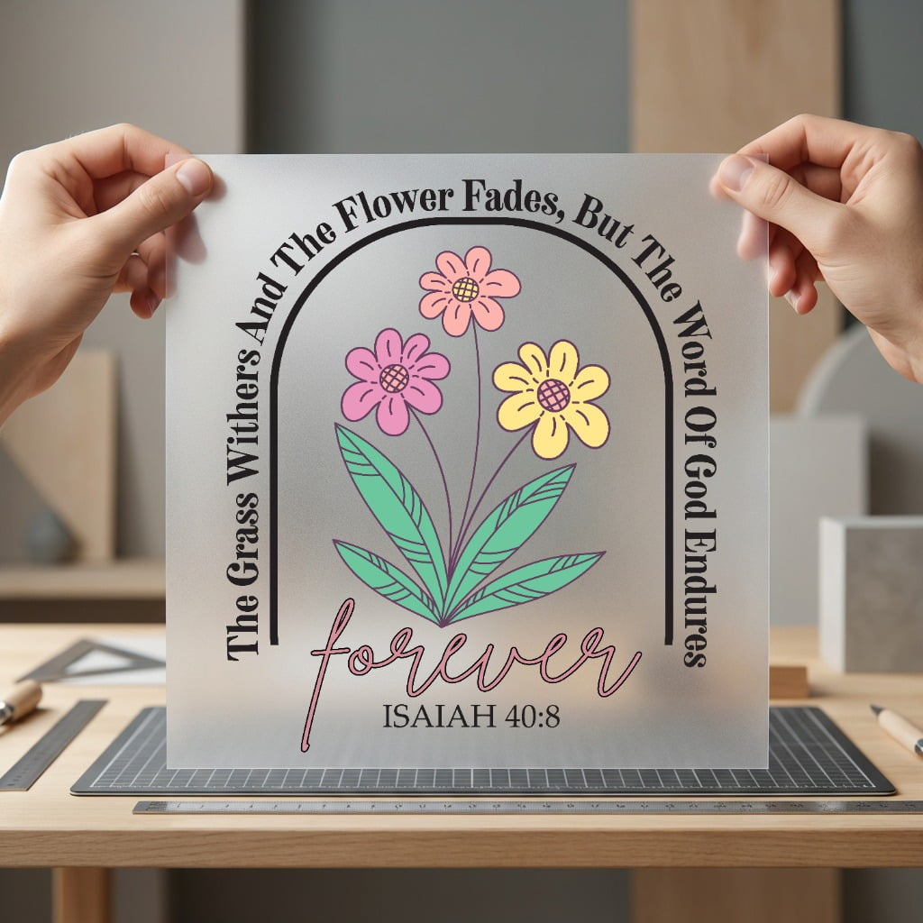 Isaiah Scripture Flowers Christian Christian Faith Ready to Press DTF Transfer for Dtf